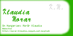 klaudia morar business card